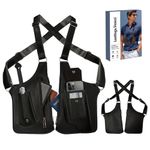 Double Shoulder Armpit Bag,Underarm Shoulder Bag for Men, Anti-Theft Underarm Wallet Pocket Holster Phone Leisure Double Shoulder Pouch,Multi-Purpose Armpit Tactical Bag,Travel Outdoors (Black)