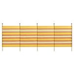 WBL Sun Protection Outdoor Standard Stripes Windbreak available in Yellow - 5 Pole