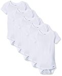 Gerber unisex-baby 5-pack Solid Onesies Bodysuits, White, 3T