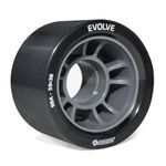 Bont Evolve Indoor Roller Skate Wheels - 88A 92A 95A 98A - Blue Black Purple Red (Black 98A - Set of 4)