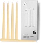 Topsics 12 Pack Taper Candles, 10 inch Unscented Dripless Candlesticks Valentine's Candles - 8 Hours Long Burning Candles for Home Decor, Wedding, Party (Ivory)