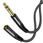 6.35mm to 3.5mm Headphones Adapter Cable, 6.35mm 1/4" Male to 3.5mm 1/8" Female Stereo Audio Extension Cable Compatible for Amplifiers, Guitar Amp, Piano, Home Theater Devices, or Mixing Console (1M)