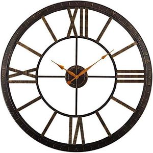 FirsTime & Co. Bronze Big Time Wall Clock, Large Vintage Decor for Living Room and Home Office, Round, Plastic, Farmhouse, 40 inches