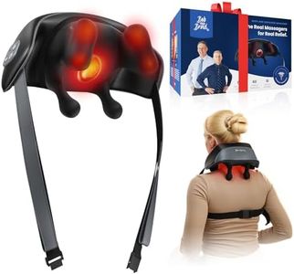 BOB AND BRAD iNeck Pro Masseur Cervical Shiatsu 4D Chauffant, Massage Dos Épaules Sans Fil avec Chaleur, Mains Libres, Soulagement Douleurs, Cadeau Homme Femme