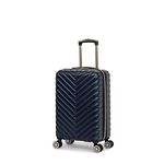 Kenneth Cole REACTION Women's Madison Square Hardside Chevron Expandable Luggage, Navy, 28-Inch Checked, Women's Madison Square Hardside Chevron Expandable Luggage