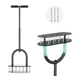 Onadak Lawn Aerator Spikes Aerating Tool, Manual Aeration Tools with Padded T-Handle, Wide Foot Plate, 15 2.8 Inch Solid Steel Spikes, Yard Aerators for Lawn Yard & Garden