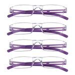 4 Pairs Reading Glasses, Blue Light Blocking Computer Glasses Women Men Anti Eyestrain/Glare