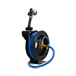 Zephyr Garden Hose Reel (1/2" x 25', Black Matte, Steel)