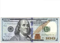 Machine Washable $100 Bill Design N