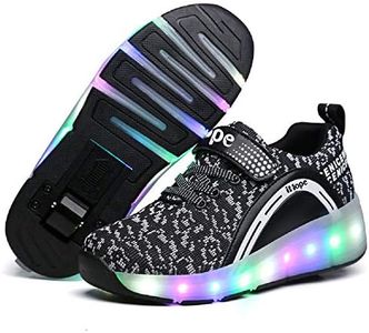 SDSPEED Kids Roller Skate Shoes with Single Wheel Shoes Sport Sneaker LED