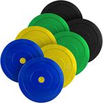 BodyRip 2" Olympic Bumper Weight Plates | Bench Press, Squats, Pullover, Biceps Curl, Row, Shrug | Set 100kg (Pair of 5kg, 10kg, 15kg, and 20kg)