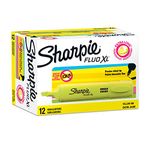 Sharpie Fluo XL Highlighters | Chisel Tip | Fluorescent Yellow | 12 Count