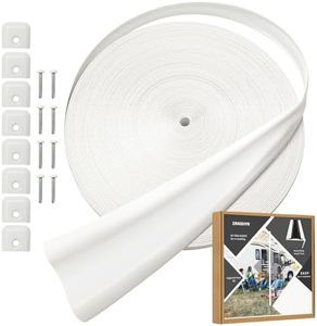 ZRNIDIYR Premium White RV Trim Molding Insert - 100ft Length, 1“ Width - includes End Caps and Screws - Weather Stripping and Screw Cover Trim for Exterior RV Trim Molding
