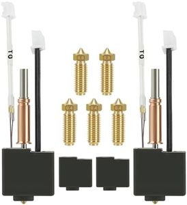 HIKUDIY Kobra 3 V2/Kobra 3 Hotend,Extruder Print Head Hot End Kit with Extra 5PCS Brass Nozzle Tips & 2PCS Silicone Sock for ANYCUBIC Kobra 3/Kobra 3 V2 Combo 3D Printer