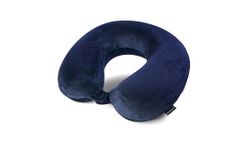 Broosktone Travel Neck Pillow - Lightweight Fleece Casing Extra Comfort Memory Foam - U-Shaped Neck Pillow for Travelling, Blue