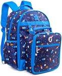 J World Duet Kids Backpack & Lunch Box Set For Boys & Girls Pre-K to Elementary School, SPACESHIP, One Size, Backpack With Lunch Bag Set