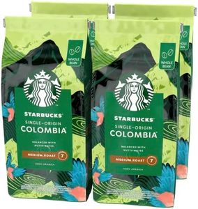 STARBUCKS Single-Origin Colombia, Torréfaction Ambrée, Café en Grains 450g (Pack de 4)