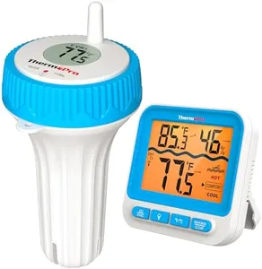 ThermoPro Digital Pool Thermometer Floating Easy Read, Large Size Water Thermometer for Cold Plunge, IPX8 Waterproof Water Temperature Thermometer for Hot Tub/Ice Bath/Swimming Pool/SPA/Aquarium/Pond