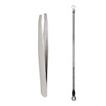 Midazzle Face Accessories (Tweezer + Blackhead Remover) - Combo Pack of 2