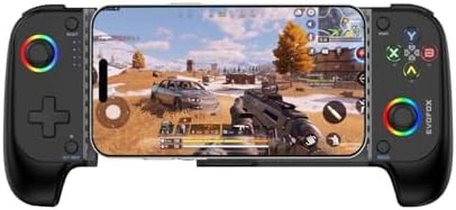 EvoFox Deck Smartphone Gamepad with iPhone/Android, XBOX, HID & Keymap modes | Bluetooth v5.0 | Dual Vibration motors | Magnetic Hall 3D Joysticks | RGB Lighting and Backlit Controls