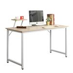 SogesPower 39 inches Computer Desk Office Desk Gaming Desk Laptop PC Table, White Maple