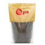 Yupik Raw Black Chia Seeds, 1 kg, 6 Count, Gluten-Free, Kosher, Vegan, Natural Seeds, Plant-Based Superfood, Rich in Fiber, Source of Omega-3, Ideal for Chia Pudding & Smoothies, Gels Easily