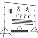 FUDESY Photo Video Studio 3 x 3M/10 x 10Ft Heavy Duty Adjustable Backdrop Stand,Background Support System for Photography with Carry Bag,Two Pieces Spring Clamps