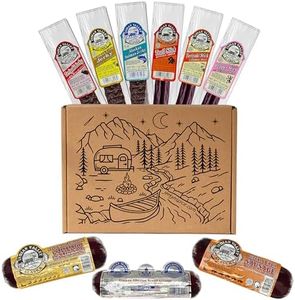 Indian Valley Meats - Supreme Alaskan Gift Box - Elk, Reindeer, Salmon Jerky, Buffalo, Caribou, Venison Meat Sticks, Buffalo, Caribou, Reindeer Sausage, Gift Box for Men, Charcuterie
