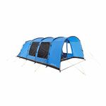 Hi-Gear Hampton 6 Nightfall Tent 6 Man with Porch, Darkened Bedrooms, Living Area, 6 Man, Easy to Pitch, Tunnel, Sewn In Groundsheet, Large and Spacious, Family Camping, Festivals, 4000mm HH, Blue