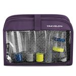 Travelon Wet/Dry 1 Quart Bag with Bottles, Purple, One Size