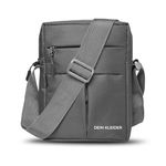 DEIN KLEIDER Nylon Sling Cross Body Travel Office Business Messenger one Side Shoulder Pouch Bag for Men and Women (Grey)