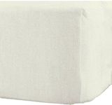 AmigoZone 100% Brushed Cotton Thermal Flannelette Fitted Sheet, Double Fitted Sheet - Cream