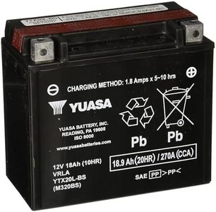 Yuasa YUAM320BS YTX20L-BS Maintenance Free AGM Battery with Acid pack