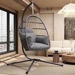 Foldable Hanging Egg Chair with Sta