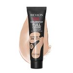 Revlon ColorStay Full Cover Longwear Matte Foundation, Heat & Sweat Resistant Lightweight Face Makeup, Sand Beige (210), 30ml