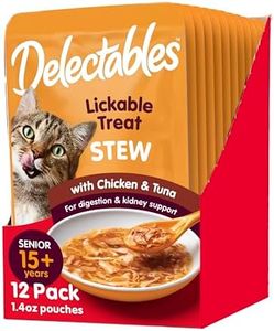 "Hartz Delectables Stew Senior Lickable Wet Cat Treats, Chicken & Tuna 1.4 Ounce (Pack of 12)"