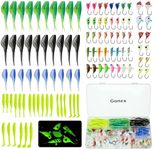 Gonex Ice Fishing Jig Kit Ice Fishing Lure Set for Walleye Perch Panfish Crappie Jigs 62PCS/106PCS