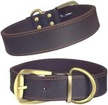 QRDA Leather Dog Collar Brown Dog T