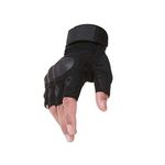 Dressify� Tactical Fingerless Half Finger Gloves Shooting Military Combat Gloves with Hard Knuckle Fit for Cycling Airsoft Paintball Motorcycle Hiking Camping Black Color