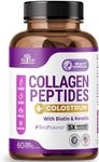 Nutreb Collagen Peptides for Women with Colostrum, Biotin and Keratin - 5X Higher Absorption - Type I, II, III, V, X - Hair Skin and Nails Vitamins - Collagen for Women - Collagen Pills - 60 Capsules