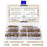 TUPARKA 180 Pcs #7 Zinc Plated Drywall Screw Assortment Thread Sharp Point Self Tapping Screws Drywall Screws for Drywall Sheetrock Wood Furniture and Cabinet (Zinc Plated)