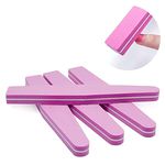 Sminakh 50 Pcs Nail Soft Buffer Nail File Sponge Nail Art Soft Buffer Washable Double Sided 100/180 Sanding Buffing File Nail Buffers (Multicolor)