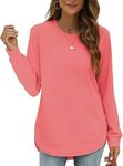 OFEEFAN Sweatshirts for Women Loose Fit Womens Fall Clothes 2023 Trendy Light Pink S