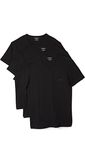 Emporio Armani Men's 3-Pack Cotton V Neck, Black, LARGE