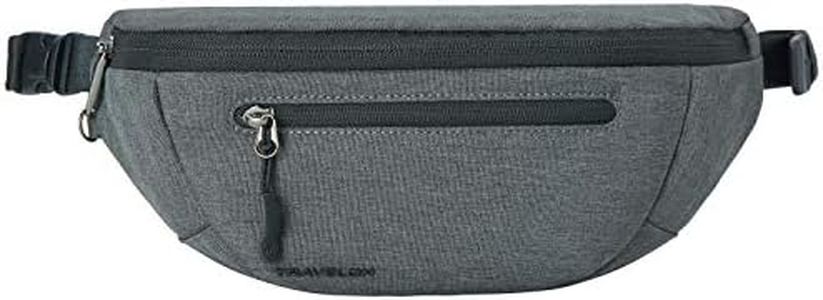 Travelon Anti Theft Urban Waistpack, Slate, 11.5”W x 5”H x 3.5”D, Travelon Anti Theft Urban Waistpack