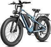 Jasion EB5 Ultra Electric Bike for Adults, Peak 2500W Ebike with 52V 20Ah (1040Wh) Battery, Dual Suspension & Hydraulic Brakes, 26"x4" Fat Tire Off-Road Electric Bicycle
