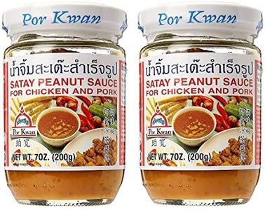 Por Kwan Satay Peanut Sauce for Chicken & Pork (2 Pack, Total of 14oz)