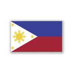 Philippines Flag Vinyl Decal Sticker Pinoy Pilipinas Filippino Filipina Car Window Bumper 5-Inch by 3-Inch Premium Quality UV Resistant Laminate JMM010