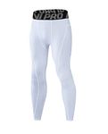 LNJLVI Men's Compression Pants Sports Workout Leggings Baselayer Tights (White1,S)