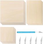 Glarks 21Pcs 3 Sizes Basswood Sheet